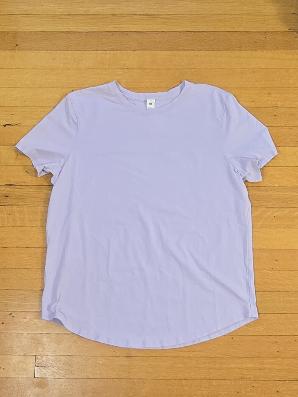 Lululemon, Love Curved-Hem Crewneck T-Shirt, Lavender Frost, EUC, Women's 10
